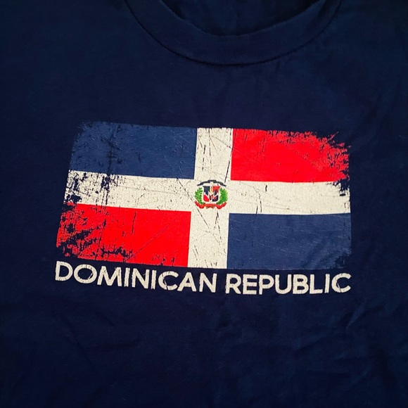 😊Blue “Dominican Republic” Flag Graphic T-Shirt SZ S - Picture 3 of 6